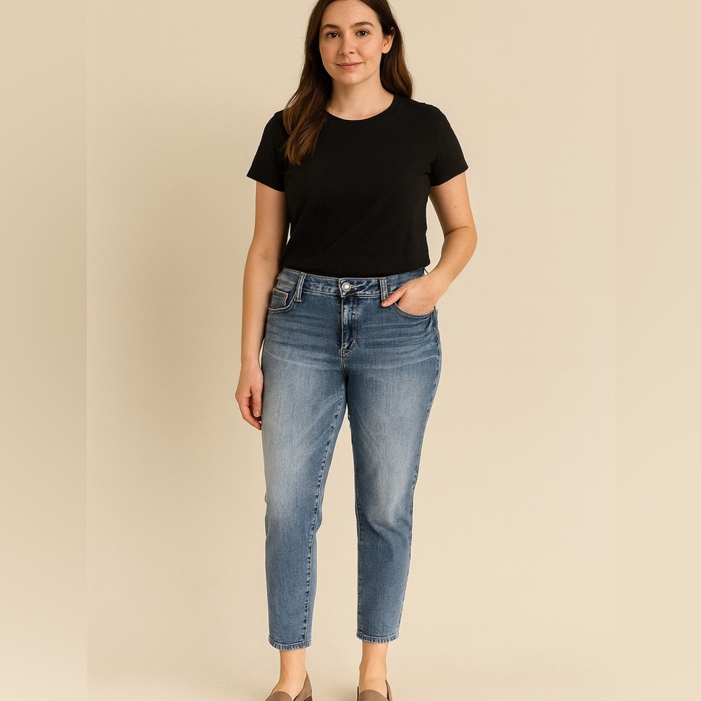 Time and Tru Blue Ankle Straight Leg Jeans 18 Petite